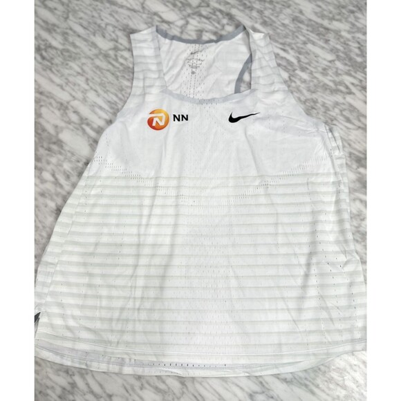 NIKE Aeroswift NN Singlet White Racing Running Tank Top Women's Large DR5850 - Picture 1 of 14